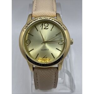 Avon "Faith the Size‎ of a Mustard Seed" Women's Watch Gold Case- New Battery